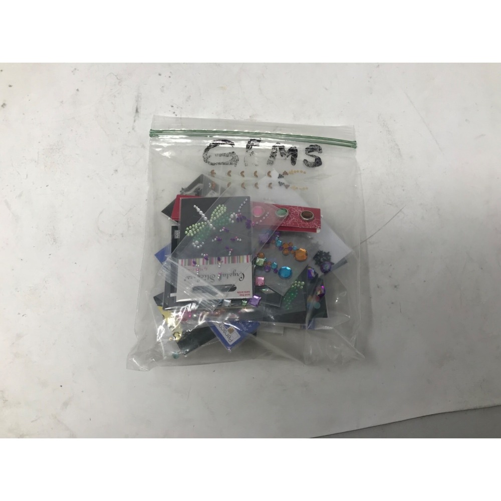 K & Company Lot of 21 Crystal Rhinestone Gem Stickers Scrapbooking Bling Multi